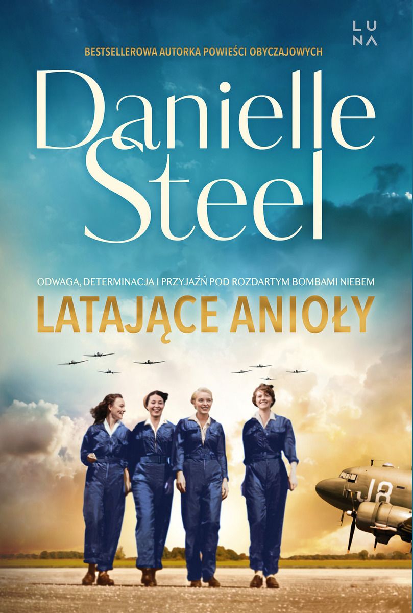 Na okładce cztery kobiety w niebieskich kombinezonach. W tle fragment samolotu wojskowego. Na niebie lecące samoloty