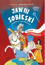 Okładka rysunkowa. Mężczyzna na białym koniu z szablą. Obok kobieta w żółtej sukni