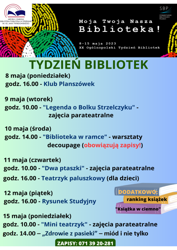 Plakat Tydzień bibliotek